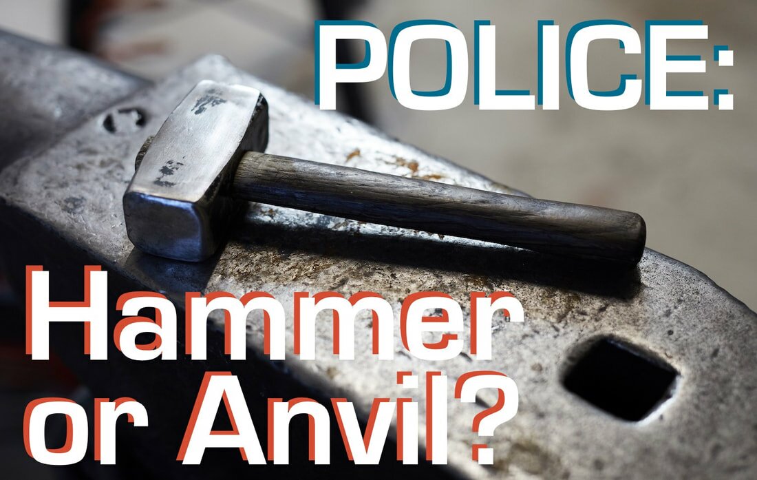 Police hammer anvil officer UK