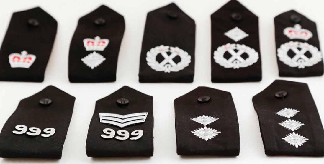 UK police rank structure badges